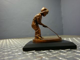 Vintage Pinehurst Country Club Golf Putter Boy Copper Sundial Statue