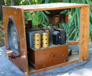 Antique Wood Zenith Vintage 9 Radio Walton Waltons w/ Black Dial parts or fix 2