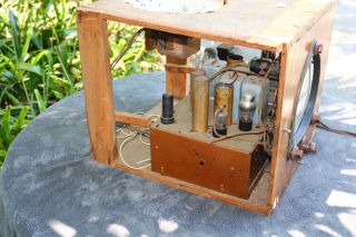 Antique Wood Zenith Vintage 9 Radio Walton Waltons w/ Black Dial parts or fix 3