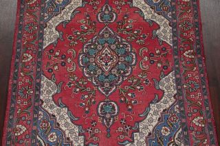 Vintage Geometric RED Tebriz Hand - Knotted Area Rug Traditional Living Room 5 ' x7 ' 3