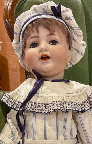 Antique 21 " German Bisque Kammer Reinhardt 126 Toddler Doll W/side Hip Jtd Body