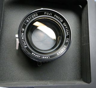 Vintage Toyo View 4x5 45 Monorail Camera w/Fujinon - W 250mm f/6.  7 Lens VGC 3