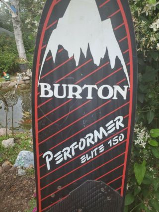 Vintage 1987 Burton Performer Elite 140 Split Swallowtail Snowboard Black & Red