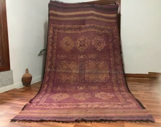 Moroccan Antique Handmade Mzouda Carpet 10 