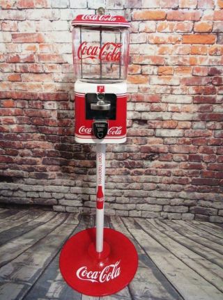 Penny Machine Coca Cola Vintage Acorn Glass Globe 1 Cent Gumball Machine