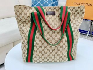 Vintage Gucci Italy Gym Duffle Travel Carry On Carryall Mens Tote Bag Holdall