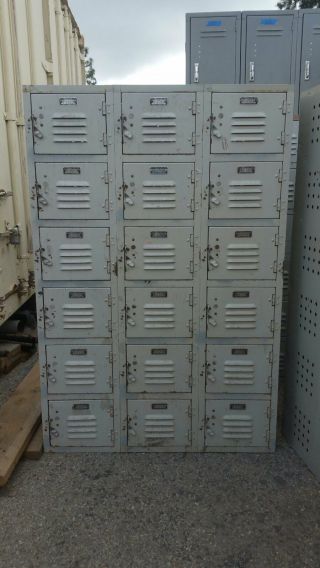 Vintage 6 High Box Lockers