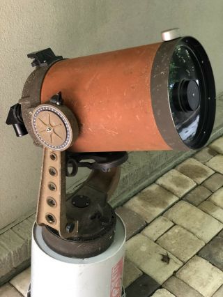 Vintage Celestron C8 Optical Tube Telescope Finder Scope Missing Parts Display 2