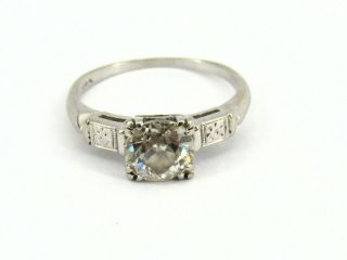 Vintage 14k White Gold Engagement Ring W/.  63 Carat Diamond,  Size 5.  25 Grams 2.  3