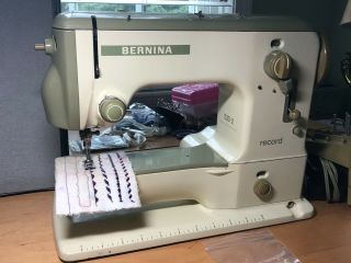 Vintage Bernina Record 530 Sewing Machine: Feet,  Bobbins,  Case,  Manuals