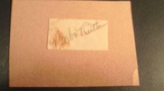 Vintage Babe Ruth Autograph Cut
