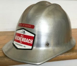 Vintage Bullard Hard Boiled Aluminum Hard Hat Helmet Riveted