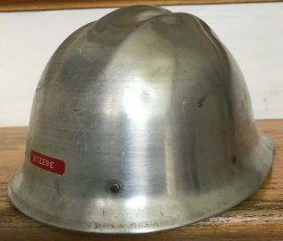 Vintage Bullard Hard Boiled Aluminum Hard Hat Helmet Riveted 2