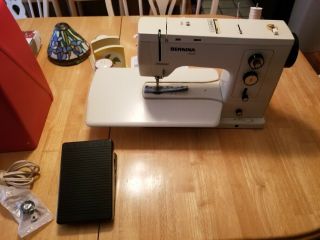Vtg Bernina 830 Record Sewing Machine In Red Case - - Serviced