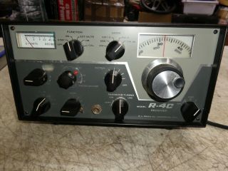 Drake R - 4c Vintage Ham Radio Receiver (unmodified,  Turns On) Sn 25153