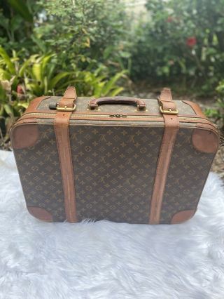 Vintage Louis Vuitton Authentic Large Suitcase Luggage Travel Trunk France
