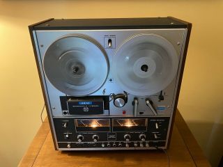 Vintage Akai 1800d - Ss Reel Deck With 8 - Track Tape Player - Serviced -