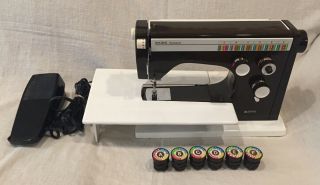 Vintage Husqvarna Viking Model 6440 Sewing Machine Colormatic W/ Case & 6 Cams