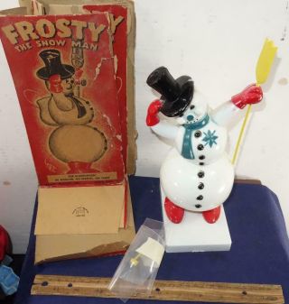 Vtg Frosty The Snowman Christmas Figure Decorative Light W/ Box Miller Rasbro
