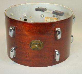 Gretsch Vintage 8x12 Tom Drum Stop Sign Badge Walnut Model 4415 3