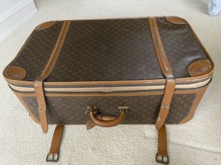 Vintage Louis Vuitton Monogram Suitcase Luggage Travel Trunk France Authentic