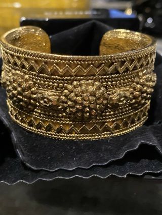 Vintage Chanel Gold Cuff Bracelet Authentic