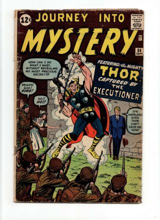 Journey Into Mystery 84 Vintage Marvel Comic Key 2nd Thor Silver Age 12c