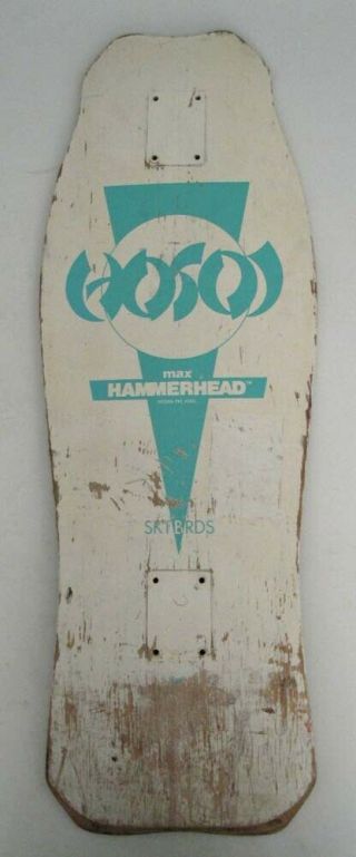 Skull Skates " Christian Hosoi: Max Hammerhead " Skateboard Deck Vintage 80 