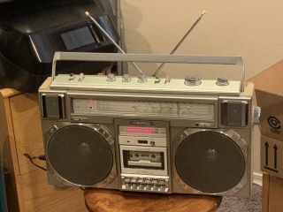 Vtg Crown Japan Csc - 950f Stereo Radio Ghetto Blaster - Tested/works