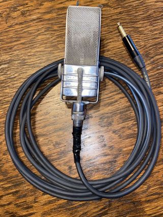 Vintage Electro Voice V1 Velocity Ribbon Microphone Mic Updated 1/4” Cable Rich