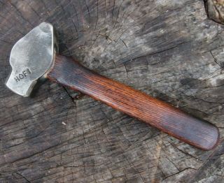 Exc 2.  1lb Forged " Uri Hofi " Blacksmith Cross Pein Knife Hammer Vintage Anvil