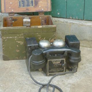 Ww2 1942 Australian Field Telephone Set F Mk1 Stc Phone Vintage Army World War 2