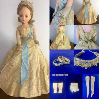 Rare Vintage Madame Alexander 19” Queen Elizabeth Coronation Cissy Doll 1957