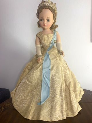 RARE Vintage Madame Alexander 19” Queen Elizabeth Coronation Cissy Doll 1957 3