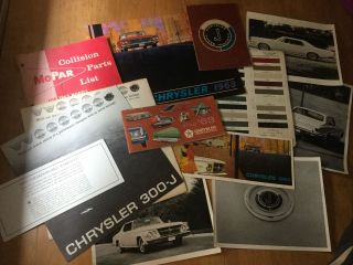 1963 Chrysler 300 J Vintage Collector Bonanza,  Brochures,  Photos,  More