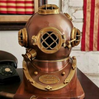 Antique Boston Diving Helmet Mark V Navy Morse Vintage Divers Scuba Helmet 18 "
