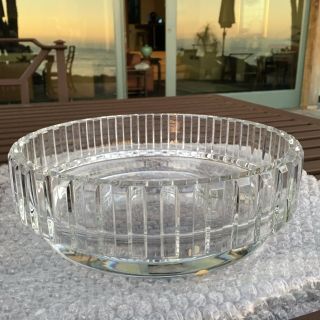 Vintage 9 1/2 " French Baccarat Crystal Center Bowl " Rotary " Pattern