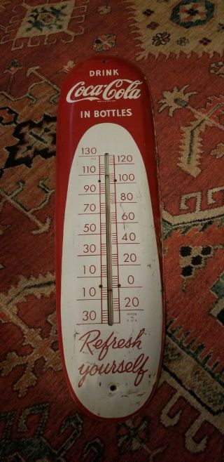 Vintage Coca Cola Cigar Thermometer