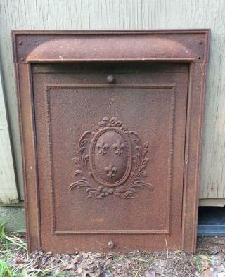 Vintage Cast Iron Fireplace Surround And Summer Cover Set