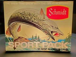 Rare Vintage Schmidt Beer Sports Pack Fishing Northern Bar Pub Tavern Light Sign