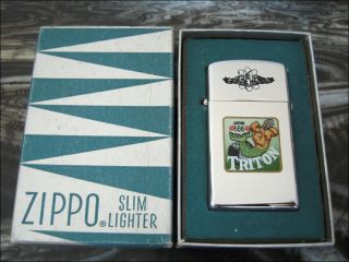 1959 Vintage Zippo Town & Country Uss Triton Ssr (n) - 586 Unique Nuclear Submarine