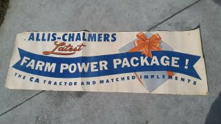 Vintage Allis - Chalmers Ca Tractor Advertising Banner Poster
