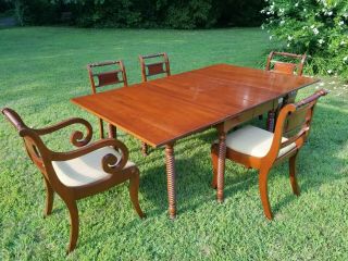 Vintage Willett Louisville Wildwood Cherry Dining Set Drop Leaf Table & 5 Chairs