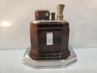 Vintage Ronson Octette Touch - Tip Table Lighter 1930s Black,  All