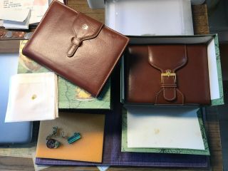 Vintage Rolex 80 - 90’s Leather Day - Date 71.  00.  01 Box With Notebook - Pad; Tags.