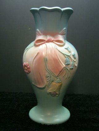 Vintage Hull Usa Art Pottery Bow Knot Vase B - 14 - 12 1/2