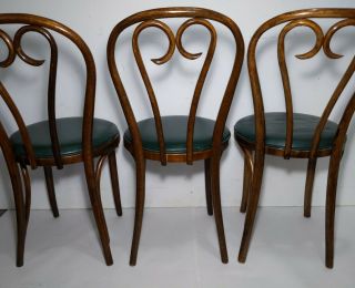 Set of 4 Vintage Bentwood Cafe/Bistro Dining Chairs Romania MCM Thonet Style 2
