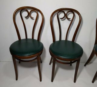 Set of 4 Vintage Bentwood Cafe/Bistro Dining Chairs Romania MCM Thonet Style 3