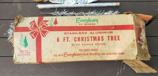 Vintage Evergleam 6 Foot Aluminum Pom Tree 94 Branches,  Complete