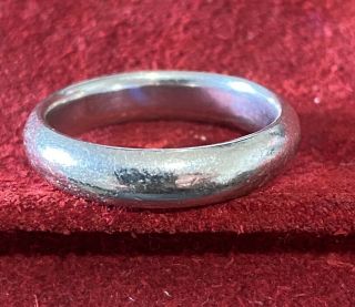 Vintage 14k White Gold Wedding Band Ring